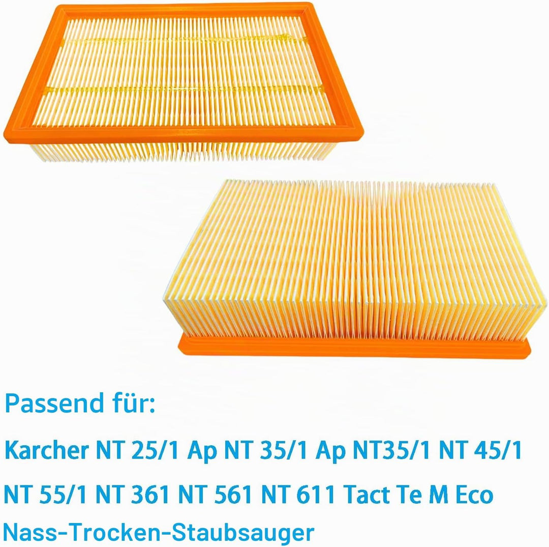2 Stück Filter Zubehör für Kärcher NT 25/1 Ap NT 35/1 Ap NT35/1 NT 45/1 NT 55/1 NT 361 NT 561 NT 611