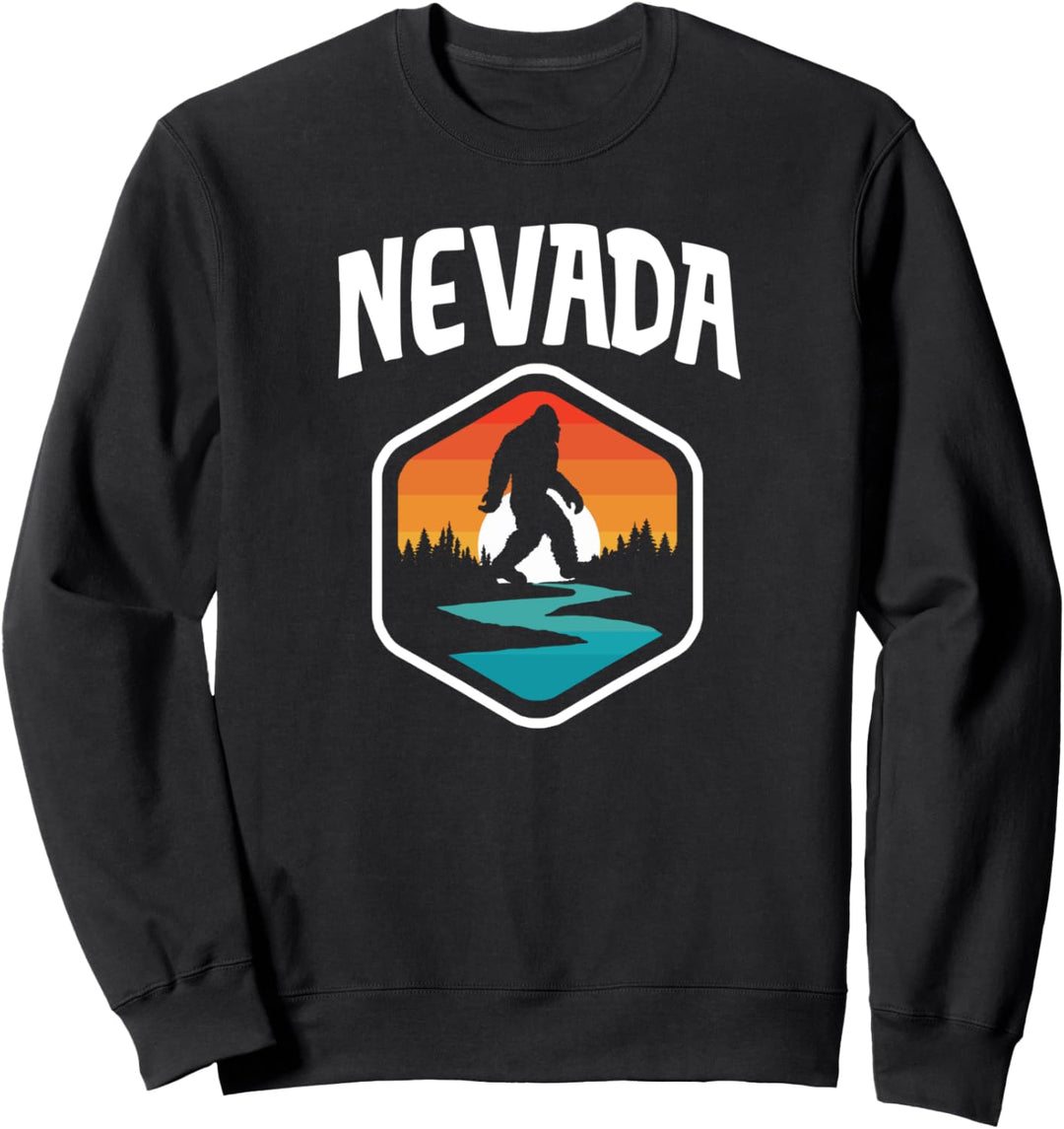 Nevada Vintage Bigfoot Outdoor & State Pride Nature Sweatshirt
