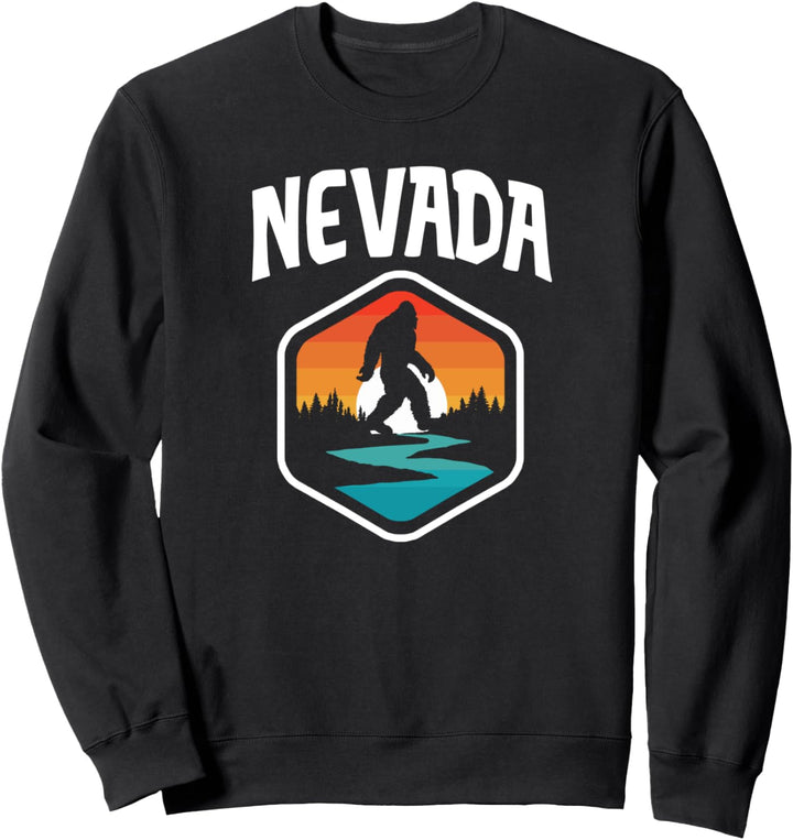 Nevada Vintage Bigfoot Outdoor & State Pride Nature Sweatshirt