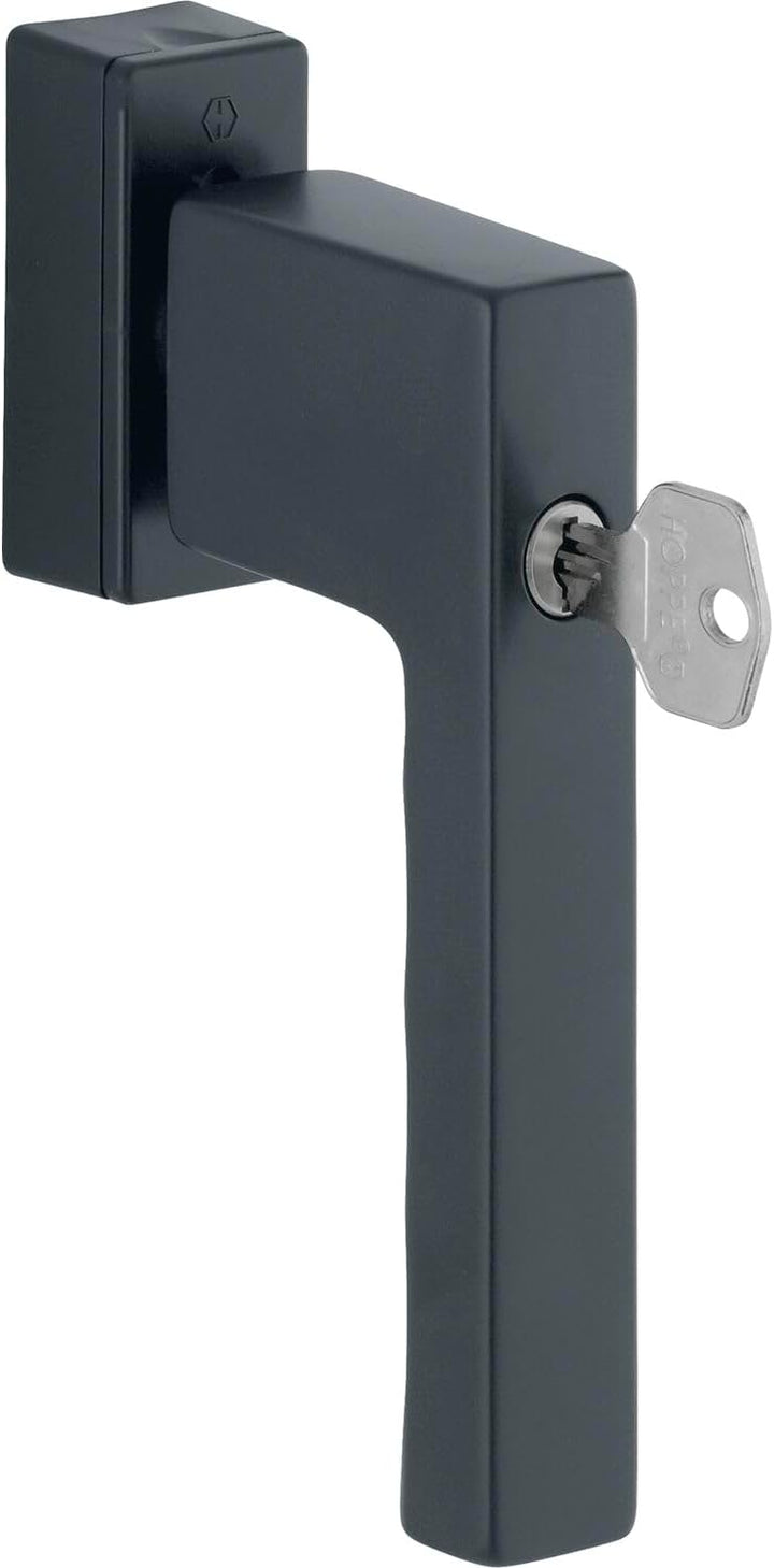 HOPPE Fenstergriff TOULON - Sperrzylinder, VK 7 x 32 - 42 mm, Alu silber silber eloxiert, silber elo