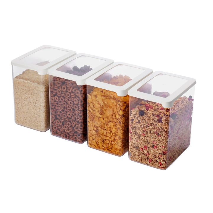 SmartStore Vorratsdosen 3,5L – 4er Set - 20% bio-basiertes Plastik Aufbewahrungsbox mit Deckel, BPA-