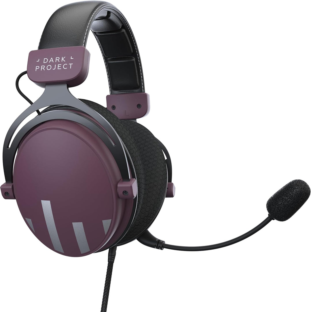 Dark Project HS4 Kabelgebundenes Gaming-Headset | 3,5-mm-Audiobuchse | Zweikammer-53-mm-Treiber mit