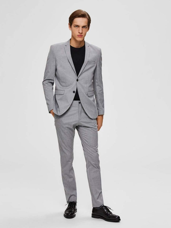 Selected Homme Male Hose Slim Fit 48 Grau (Light Grey Melange), 48 Grau (Light Grey Melange)