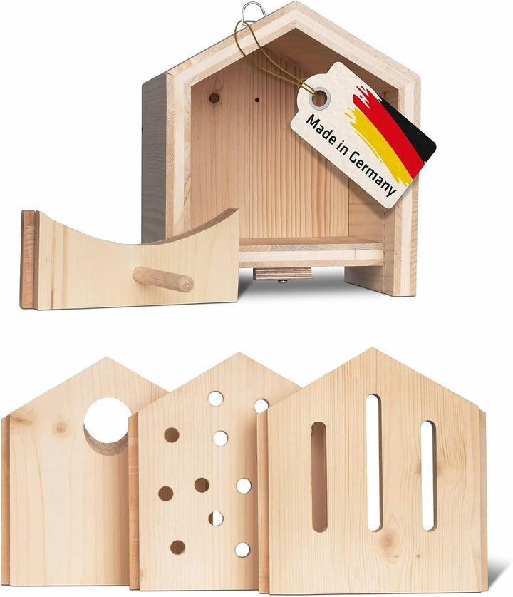 GARDIGO® Tier-Haus System | Nistkasten Vogelhaus Insektenhotel Schmetterlingshaus Futterhaus | Einzi