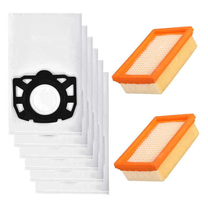 Staubbeutel Filter Zubehör Set für Kärcher WD4 WD5 WD6 MV4 MV5 MV6 WD5P WD6P Premium Staubsauger KFI