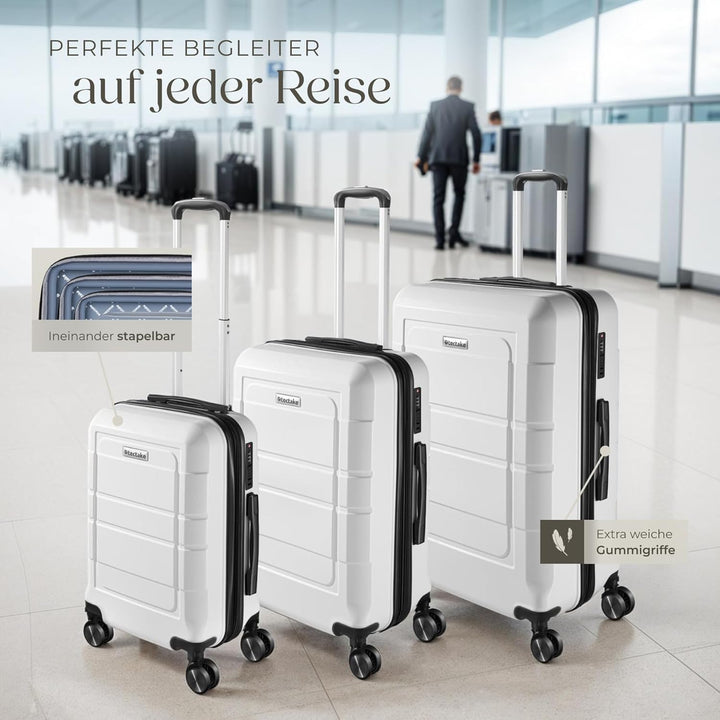 tectake® Kofferset 3 teilig, Koffer & Trolleys, Koffer Set für Flugzeug, Business, Reise, mit TSA Sc