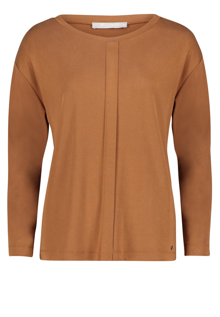 Betty & Co Damen Casual-Shirt Langarm L Braun, L Braun