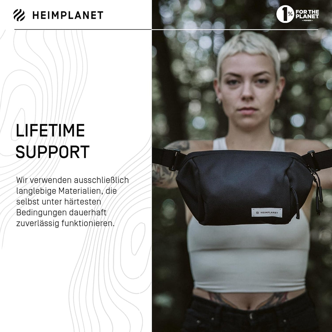 HEIMPLANET Original | Transit Line Sling Pocket | Wasserfeste Hüfttasche aus hochwertigem DYECOSHELL