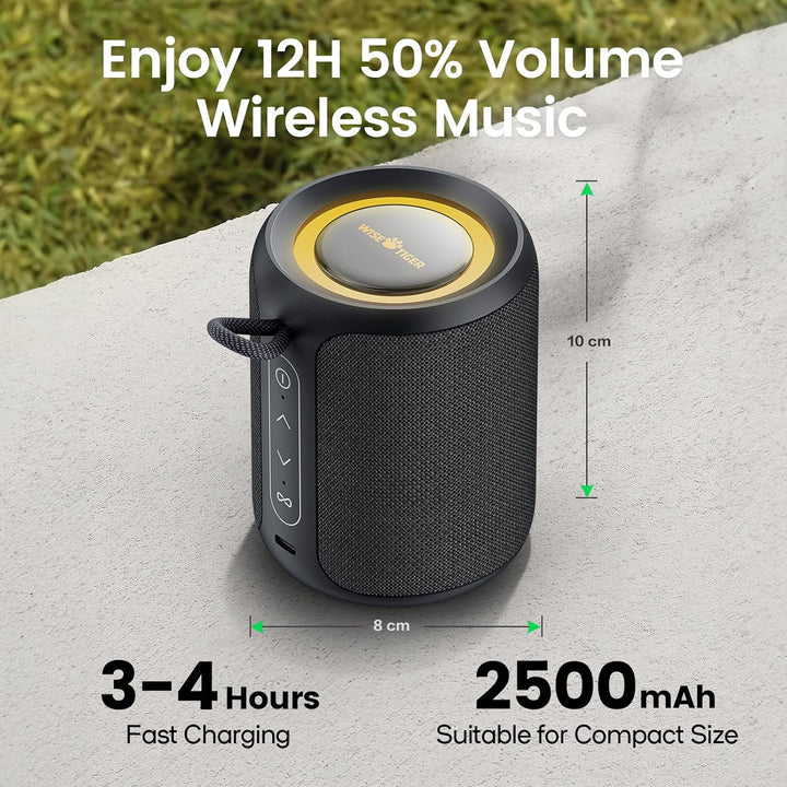 Deeyaple Bluetooth Lautsprecher Klein Tragbarer Musikbox 5.3 IPX7 Wasserdicht Kabellose Stereo Pairi