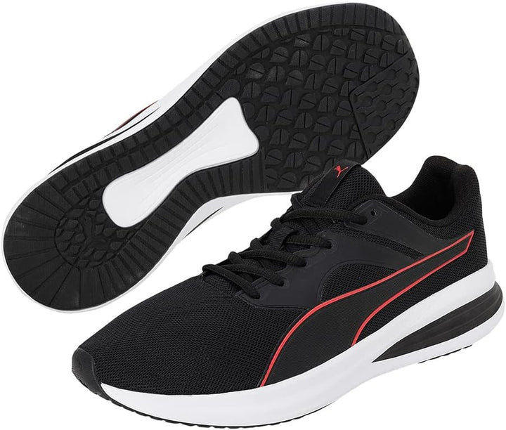PUMA Unisex Transport Laufschuh 45 EU Puma Black High Risk Red, 45 EU Puma Black High Risk Red
