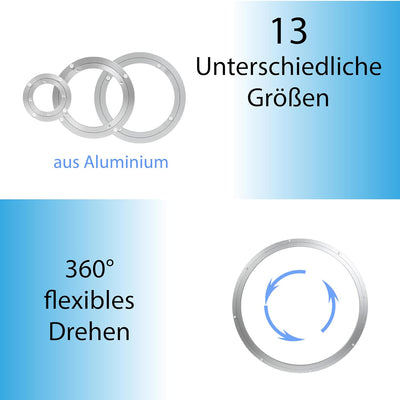 ALU Drehteller 13 Grössen von 120 bis 1000mm (Aussendurchmesser: 1000mm;), Aussendurchmesser: 1000mm