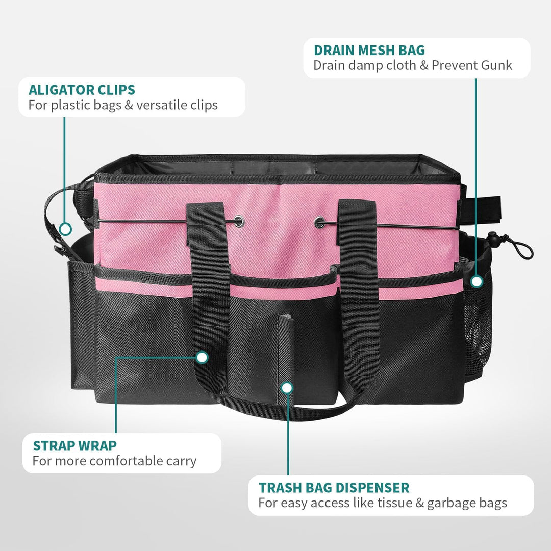 Tragbare Putzmittel Organizer, Grosse Cleaning Caddy Putztasche mit Griff Schulterriemen, Putzset Ha