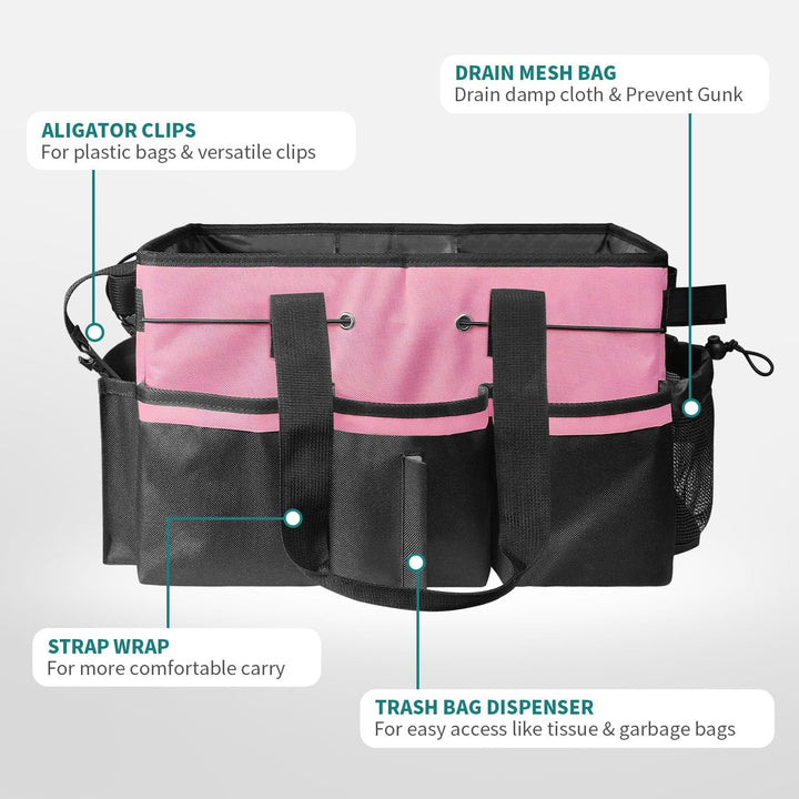 Tragbare Putzmittel Organizer, Grosse Cleaning Caddy Putztasche mit Griff Schulterriemen, Putzset Ha