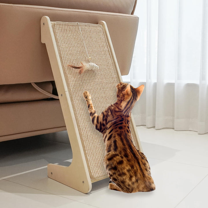 PETKARAY Kratzbrett Katzen, Sisal-Katzenkratzbaum, L-förmiger Katzenkratzbaum für Hauskatzen, Wandmö