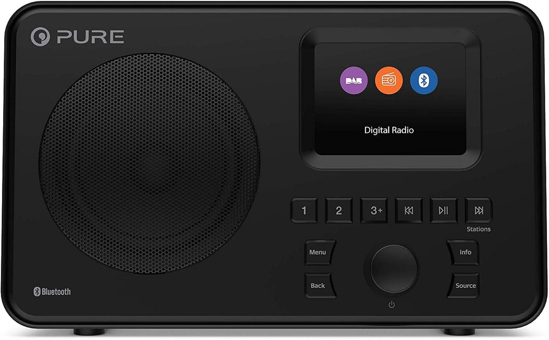 Pure Elan One tragbares DAB+ Radio mit Bluetooth 5.0 (DAB/DAB+ und UKW Radio, 2,4" TFT Display, 20 S