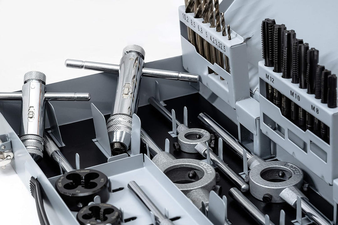 BAER Gewindeschneider Set HSSE EDELSTAHL Handgewindebohrer - Schneideisen - Werkzeuge : M 3-12 - Gew