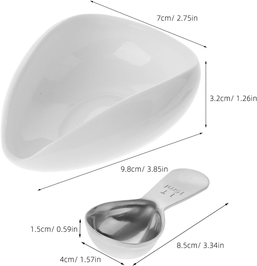 Kaffeebohnen Wiegeschale 15ml Keramik Edelstahl für Zuhause