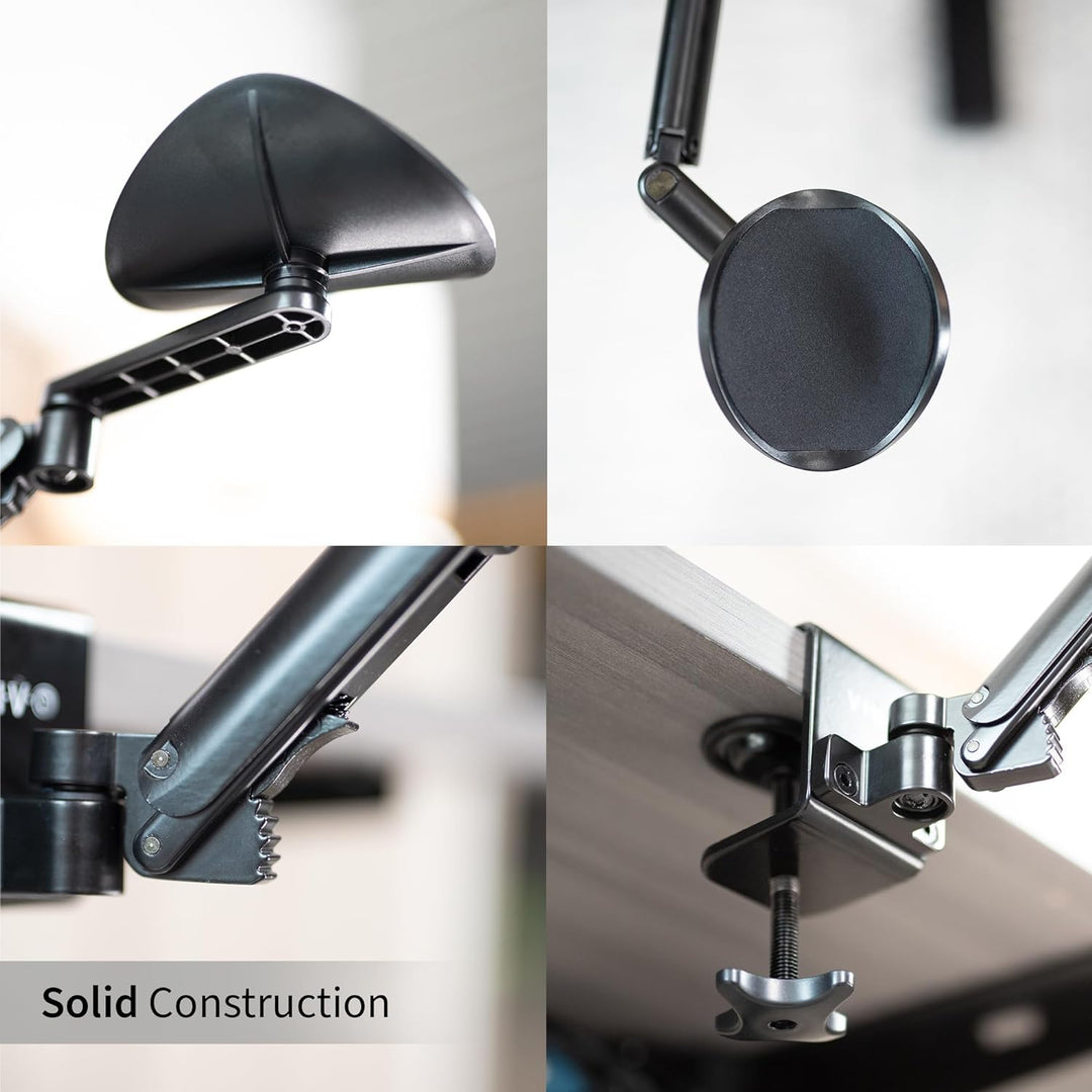 VIVO Universal Clamp-on Armlehne, Schreibtischwiege, drehbares Ellenbogenkissen, oberhalb des Tische