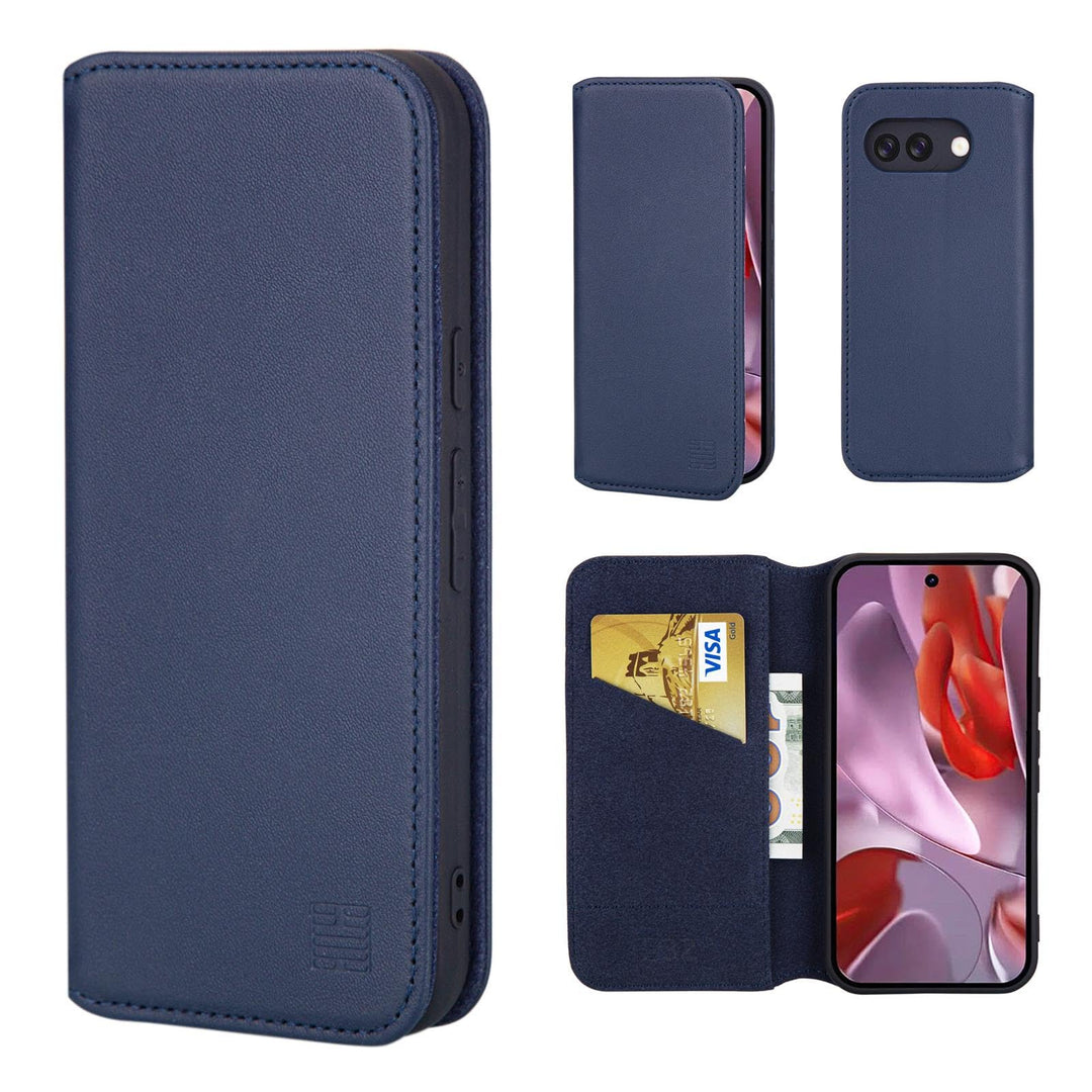 32nd Klassische Serie 2.0 - Lederhülle Case Cover für Google Pixel 9a, Echtleder Hülle Mit RFID-Bloc