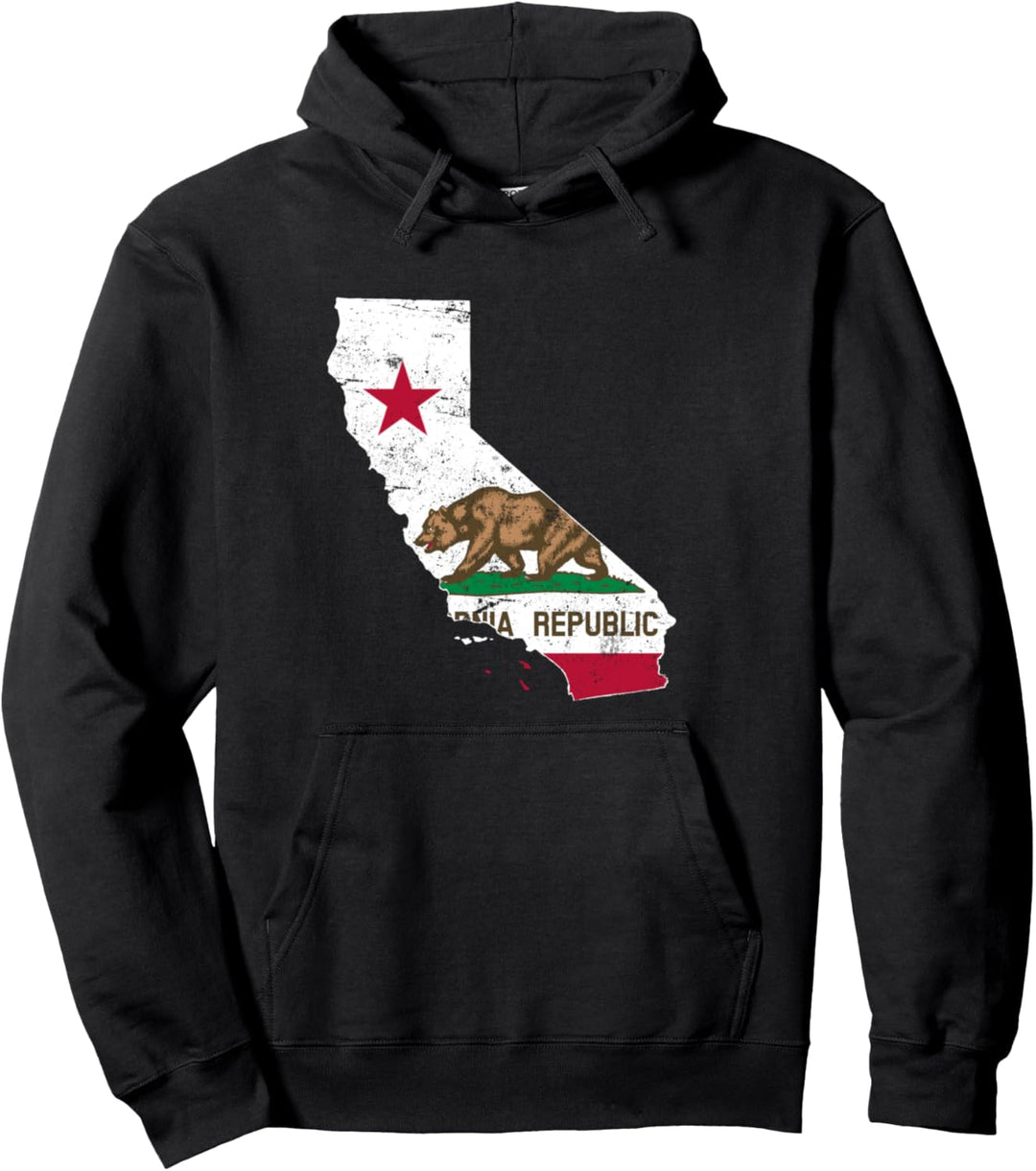 Kalifornien Staatsflagge USA California Flag Damen Herren Pullover Hoodie