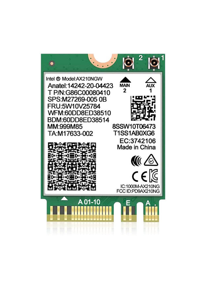 WiFi 6E Wireless Karte Intel AX210 NGW Bluetooth 5.2 Tri-Band 5400Mbps Netzwerk Adapter für Laptop U