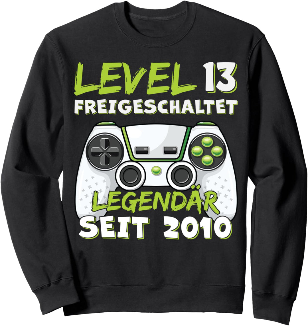 Level 13 Geburtstag Junge Jungen Lustig 2010 13er Geburtstag Sweatshirt