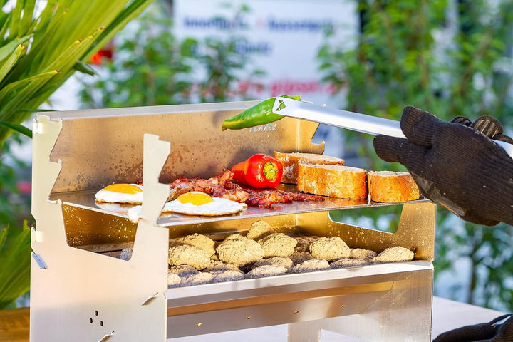 FENNEK 2.0 Plancha Platte | Zubehör für den mobilen und steckbaren Holzkohle-Grill aus Edelstahl für