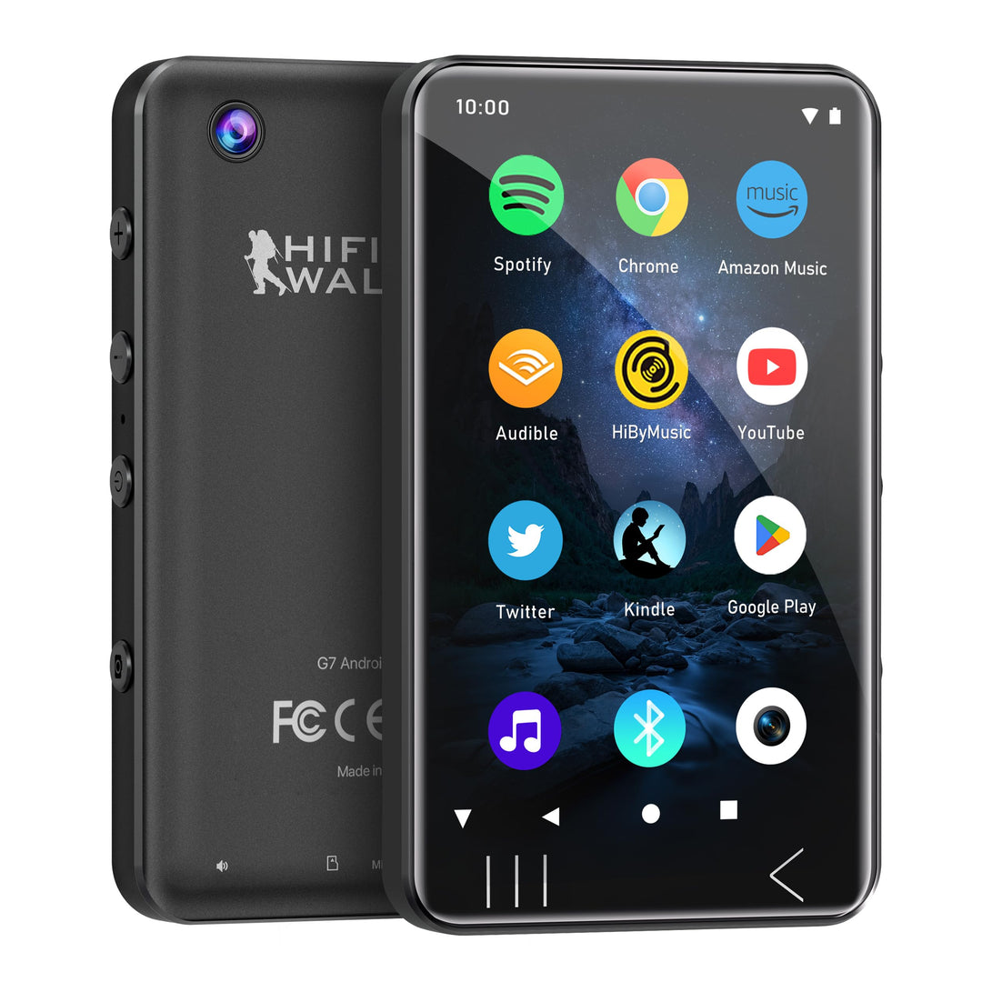HIFI WALKER G7 MP3 Player mit Bluetooth &amp; WLAN, Android 13, 144GB Speicher, 3GB RAM, 4 Zoll Touchscr