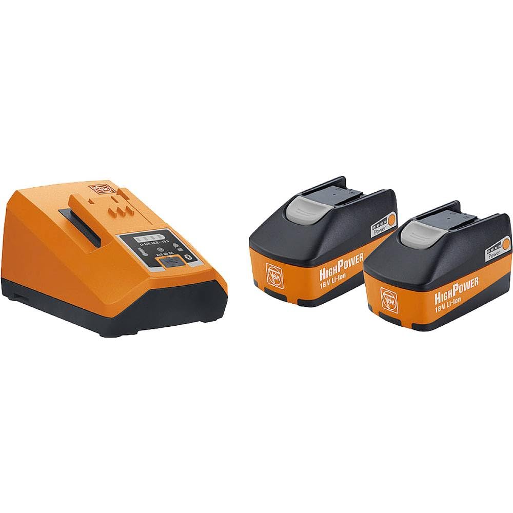 FEIN HighPower Akku-Starter-Set mit 2 Li-Ionen-Akkus Spannung 18V Kapazität 5,2 Ah mit Schnellladege