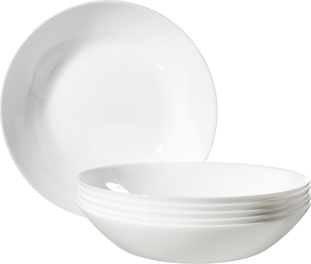Ritzenhoff & Breker Suppenteller fresh Ø 20 cm weiss 6er Set Opal Glas Mikrowellengeeignet