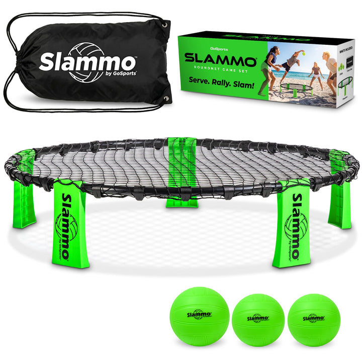 GoSports Slammo Spielset (3 Bälle, Tragetasche und Regeln), Grün