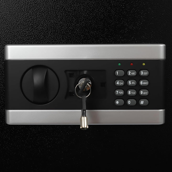 45L Safe Tresor, Feuerfester Tresor mit Schlüssel und Zahlenschloss, Digitaler Heimtresor mit Heraus