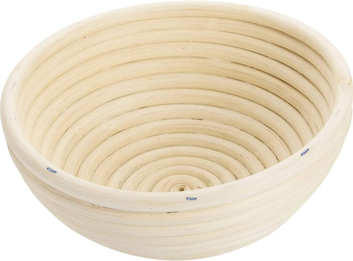 Westmark Gärköbchen-Set, 2tlg., Gärkörbchen rund + Bezug, Peddigrohr/Baumwolle, Hellbeige/Beige, 320