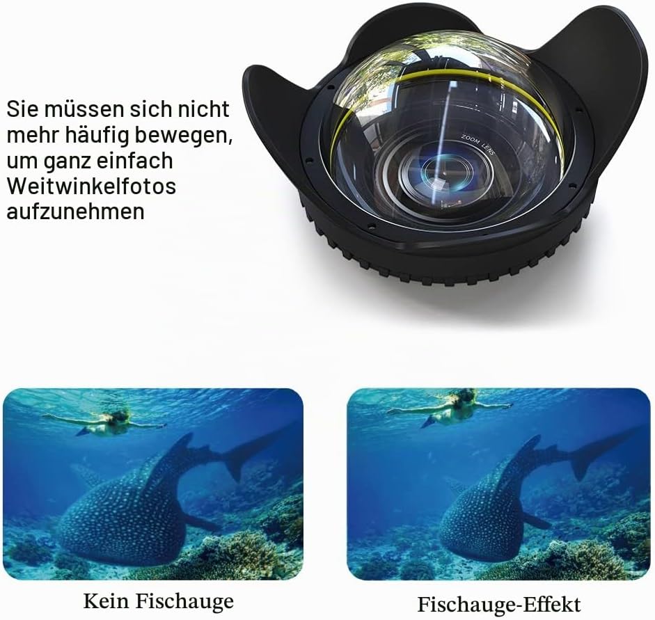 Sea Frogs 67mm Kuppelhafen Dome Port Objektivzubehör für wasserdichtes Unterwassergehäuse