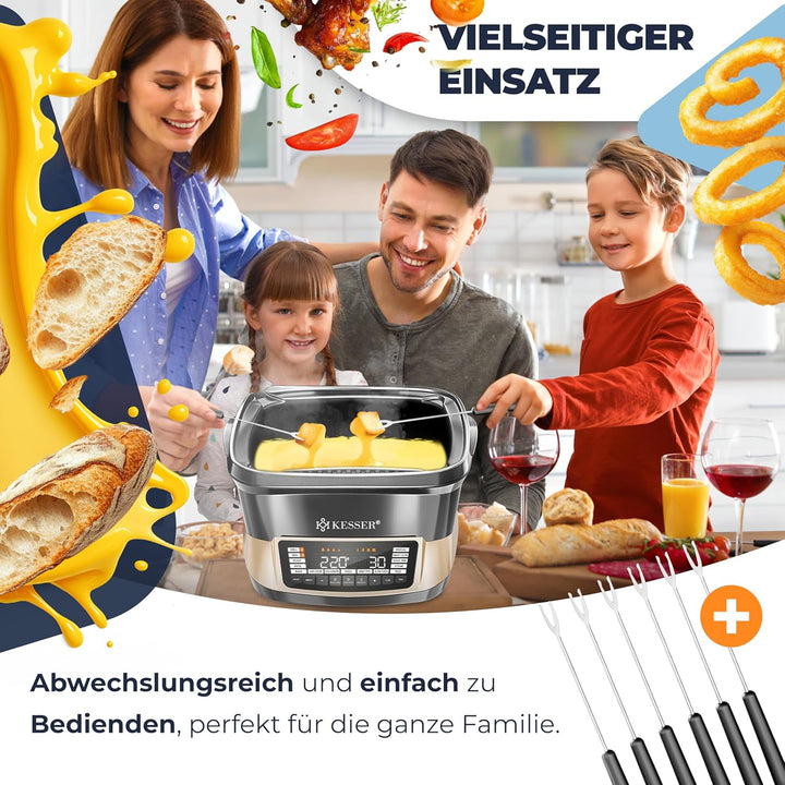 KESSER® Multikocher mit Heissluftfritteuse 8L & 16 Programme Küchengerät - Grillen, Backen, Schmoren