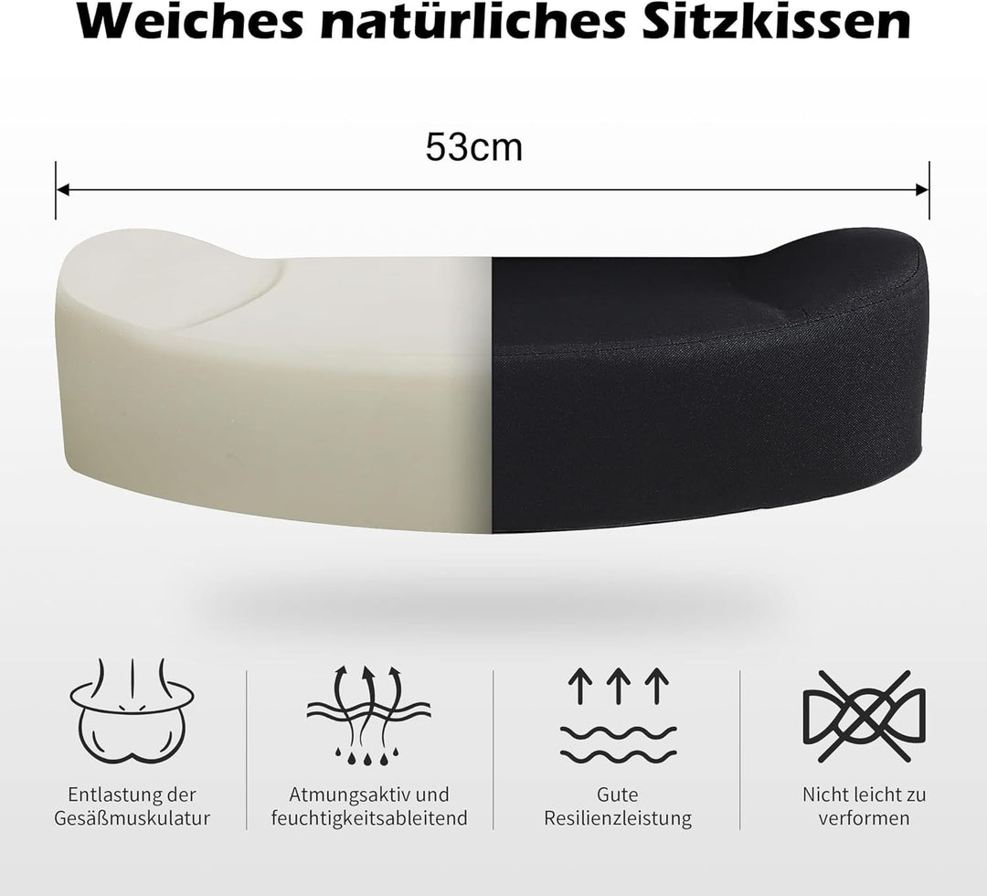 Blue Whale Bürostuhl 200KG Ergonomischer Schreibtischstuhl mit Verstellbaren Armlehnen Hoher Rücken