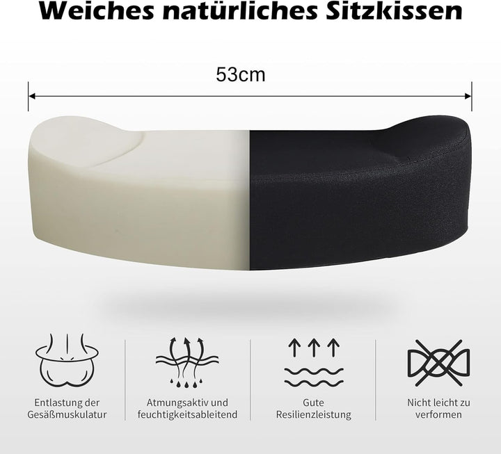 Blue Whale Bürostuhl 200KG Ergonomischer Schreibtischstuhl mit Verstellbaren Armlehnen Hoher Rücken