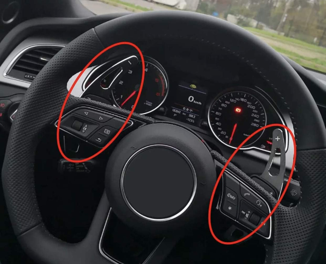 Schaltwippen Verlängerung Shift Paddels in Schwarz Passend Für A1 A3 A4 A5 A6 A7 Q3 Q5