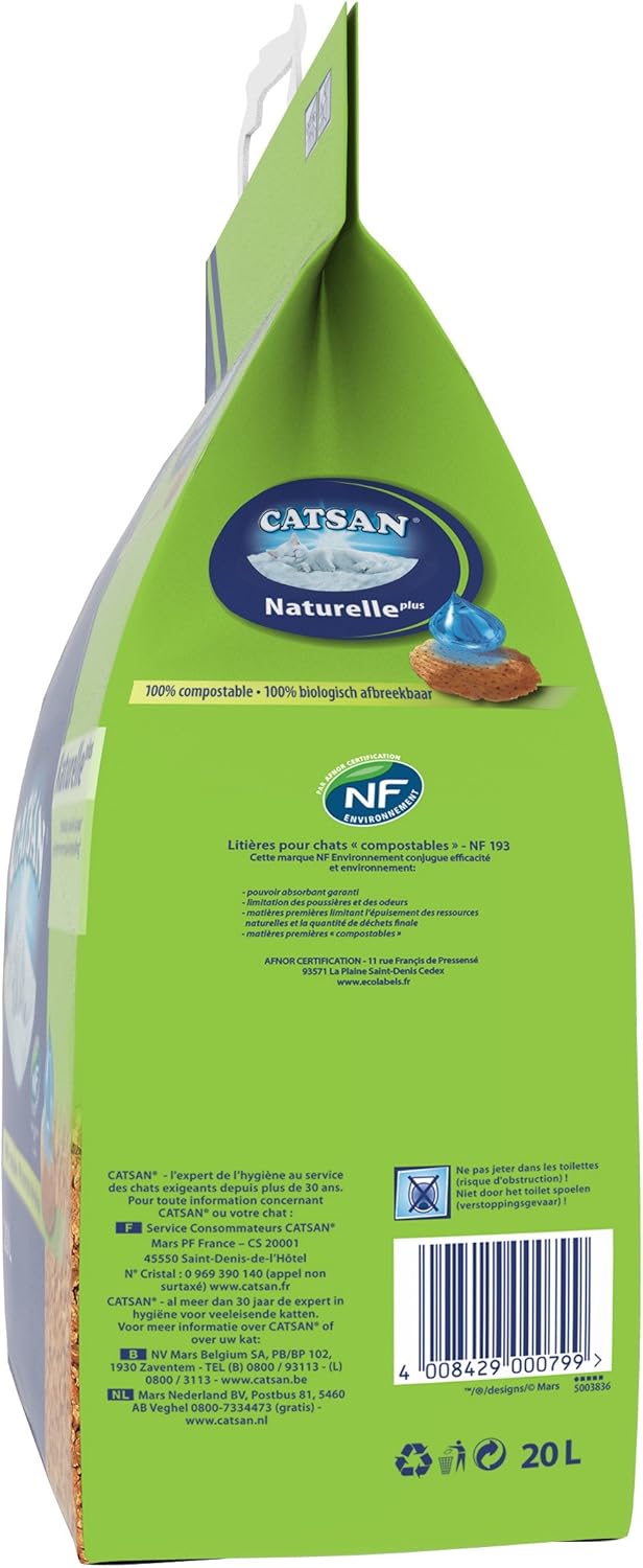 Catsan Naturelle Streu 1x 20 Liter 20 l (1er Pack), 20 l (1er Pack)