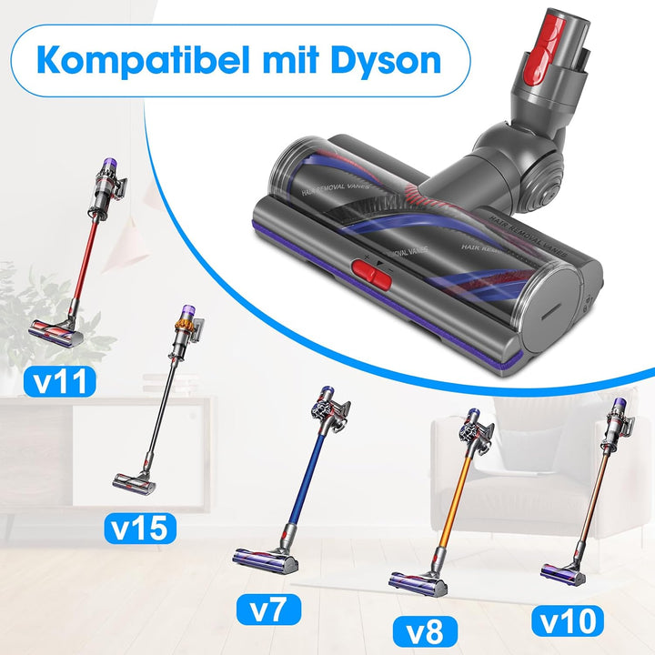 Torque Drive Bodendüse für Dyson V11 V15 V7 V8 V10 Staubsauger, Ersatzbürste für Hartboden und Teppi