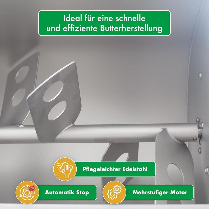 elektrische Buttermaschine, 32 Liter, 70x32x46cm, Kunststoffabdeckung, Gehaeuse aus Edelstahl