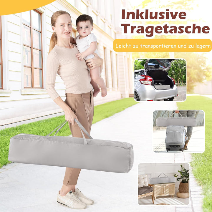 GOPLUS Baby Laufstall mit 50 Spielbällen, Krabbelgitter für Kleinkinder & Säulinge, Laufgitterzelt m