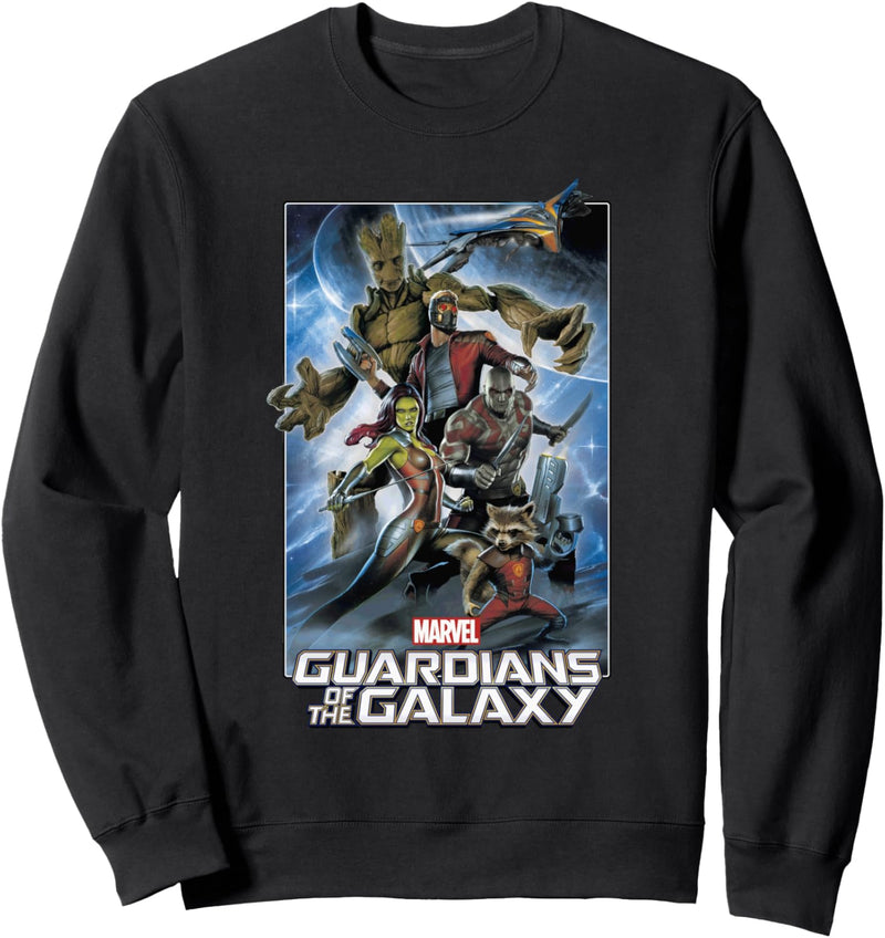 Marvel Guardians Of The Galaxy Comic Themed Framed Poster Sweatshirt