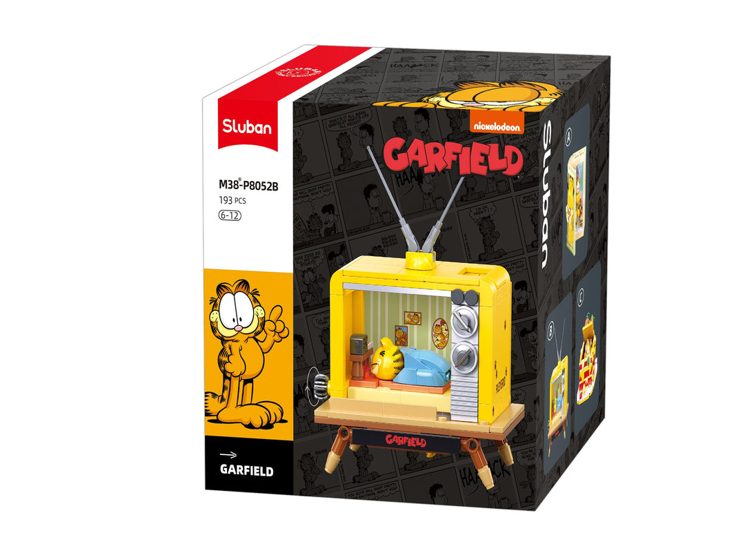 Sluban Garfield M38-P8052B Retro-Fernseher, Bauspiel, 193 Teile, für Kinder von 6 bis 12 Jahren