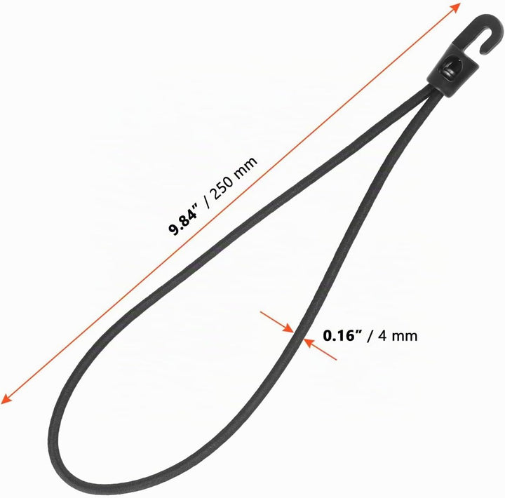 SINJEUN 80 Stück Spanngummi mit Haken 25 cm, Planenspanner Expander Gummispanner mit Haken Schwarz f