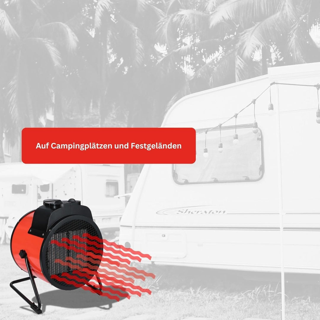 TELEFUNKEN Heizlüfter Camping Wohnmobil Werkstatt Elektro Heizer Heizgebläse Keramikheizlüfter Heizv