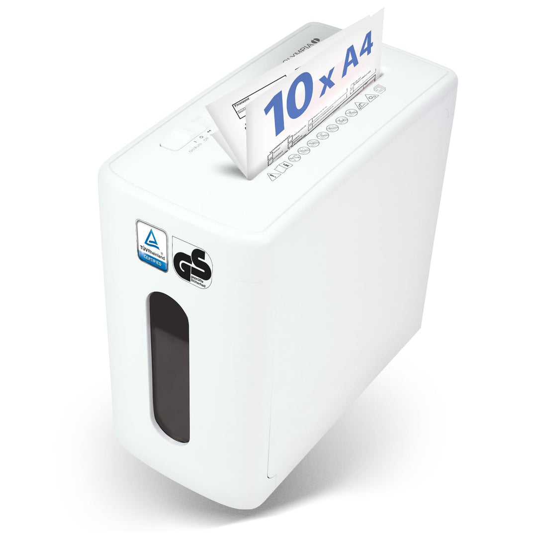 Olympia CC 1010 S Aktenvernichter | Papierschredder für Dokumente &amp; Kreditkarten | Dokumentenschredd