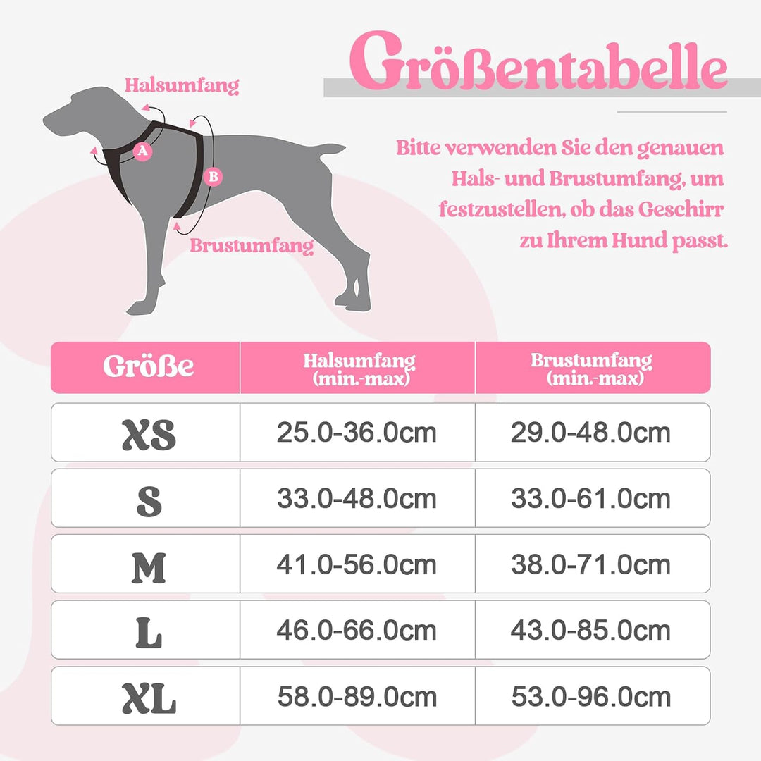 rabbitgoo Hundegeschirr Mittelgrosse Hunde, Anti Zug Geschirr mit Kontrolle, No Pull Verstellbar Hun