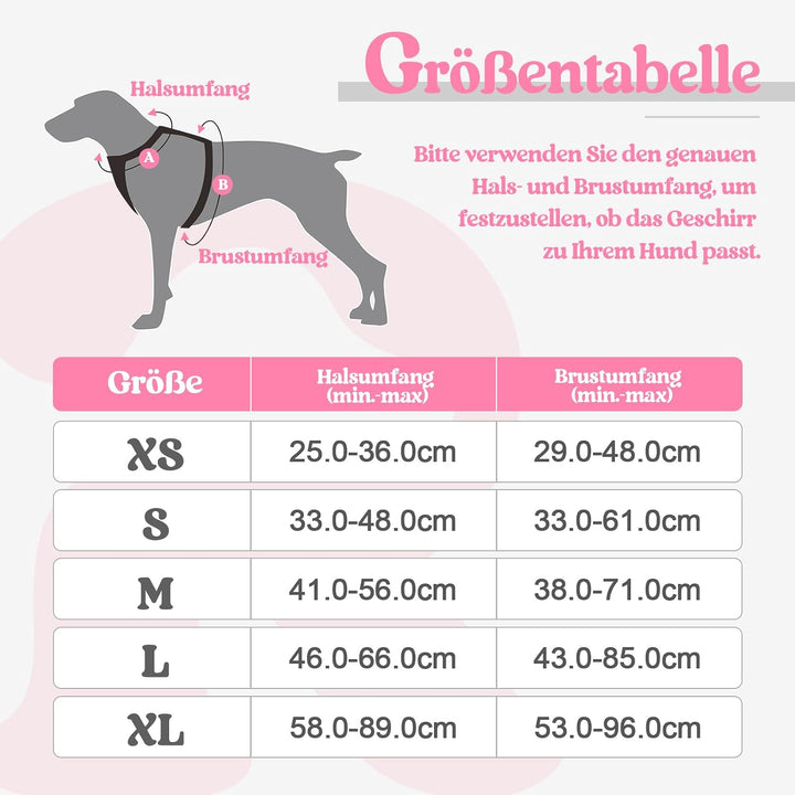 rabbitgoo Hundegeschirr Mittelgrosse Hunde, Anti Zug Geschirr mit Kontrolle, No Pull Verstellbar Hun