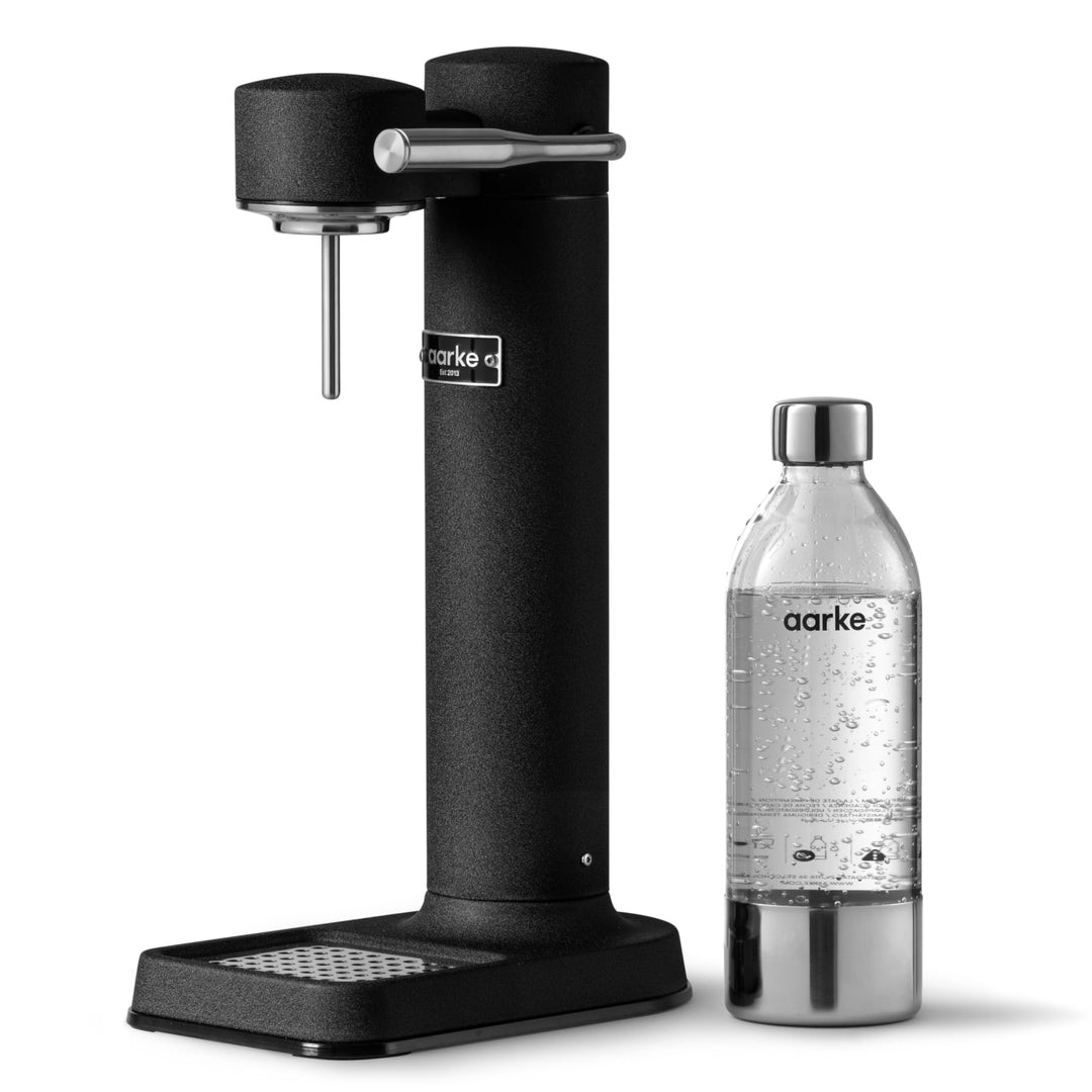 Aarke Carbonator 3 Wassersprudler mit Aarke Flasche, Mattschwarz, Mattschwarz